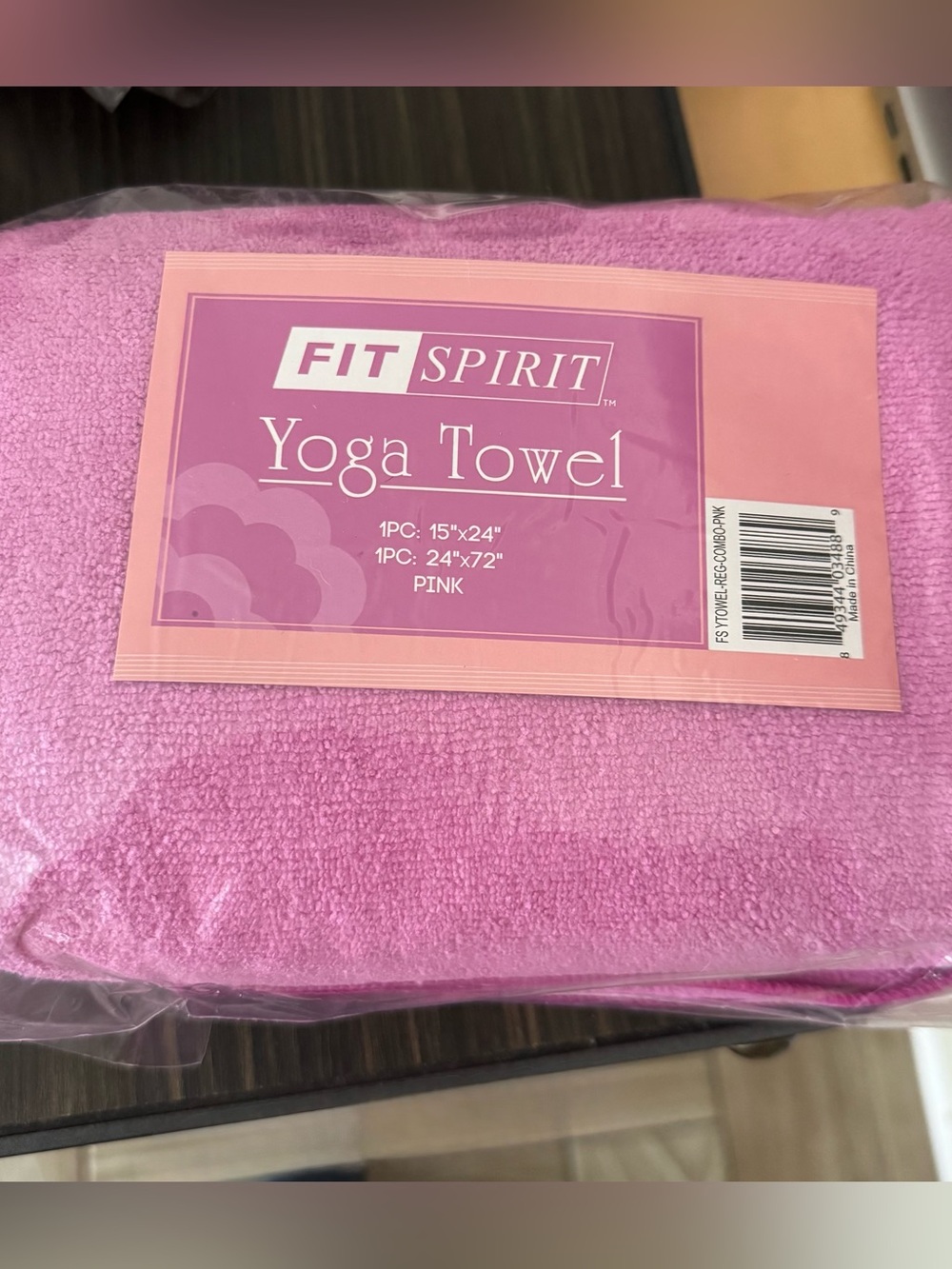 FIT SPIRIT Pink Yoga Towel